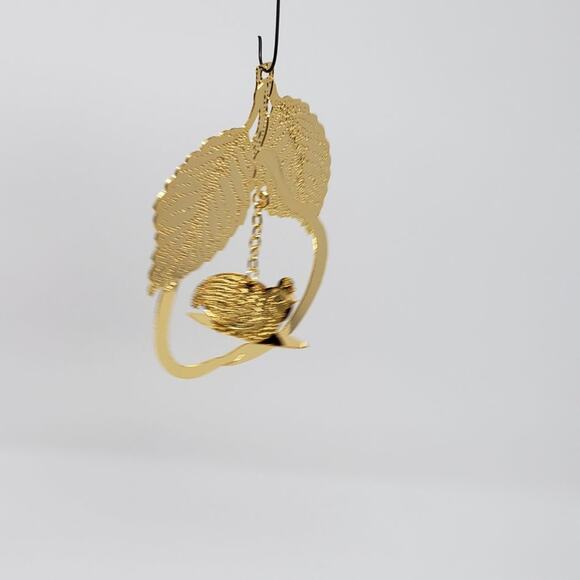 1990 Hallmark Christmas Partridge Brass Keepsake Holiday Ornament. - Picture 4 of 10